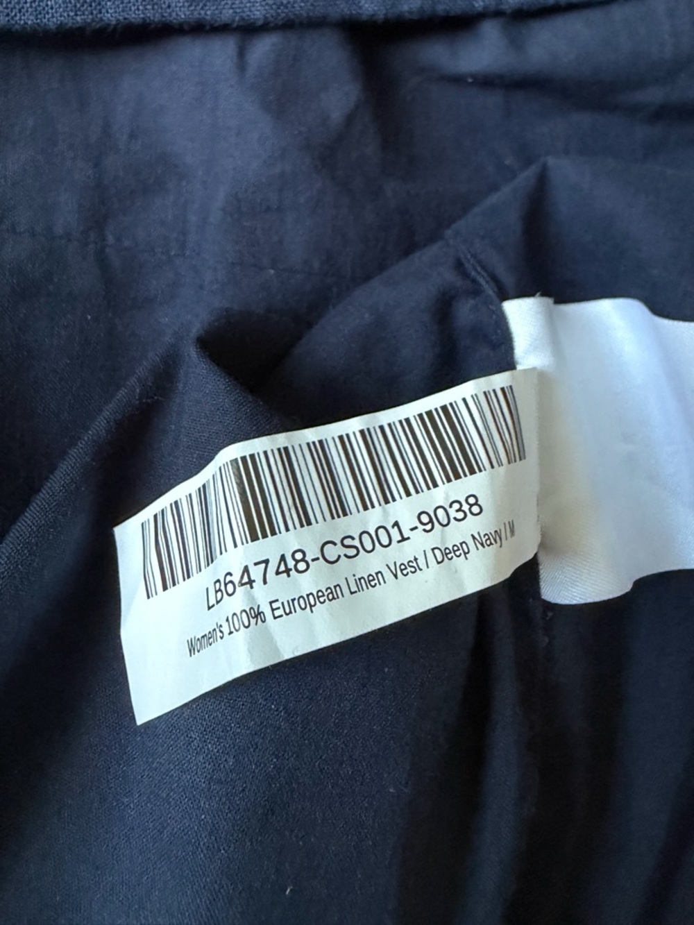 Quince Women's Deep Navy 100% European Linen Vest Size Medium 39848 - Picture 13 of 14